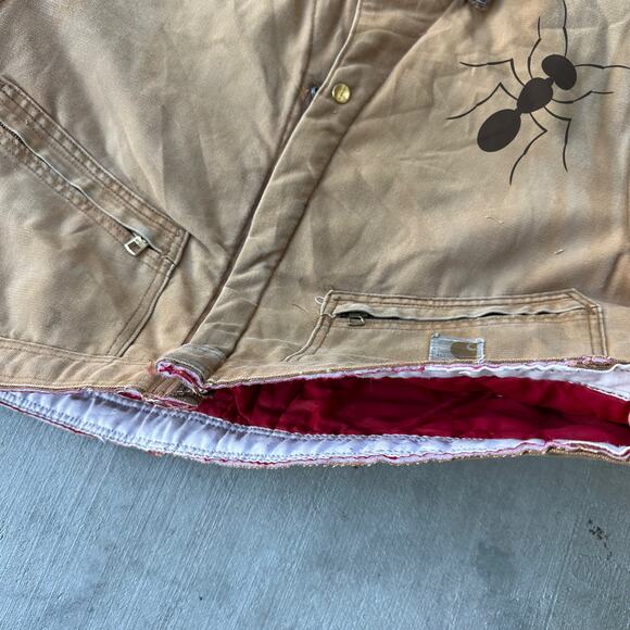 Vintage Y2K Carhartt brown cropped Detroit style work wear jacket - Picture 5 of 8